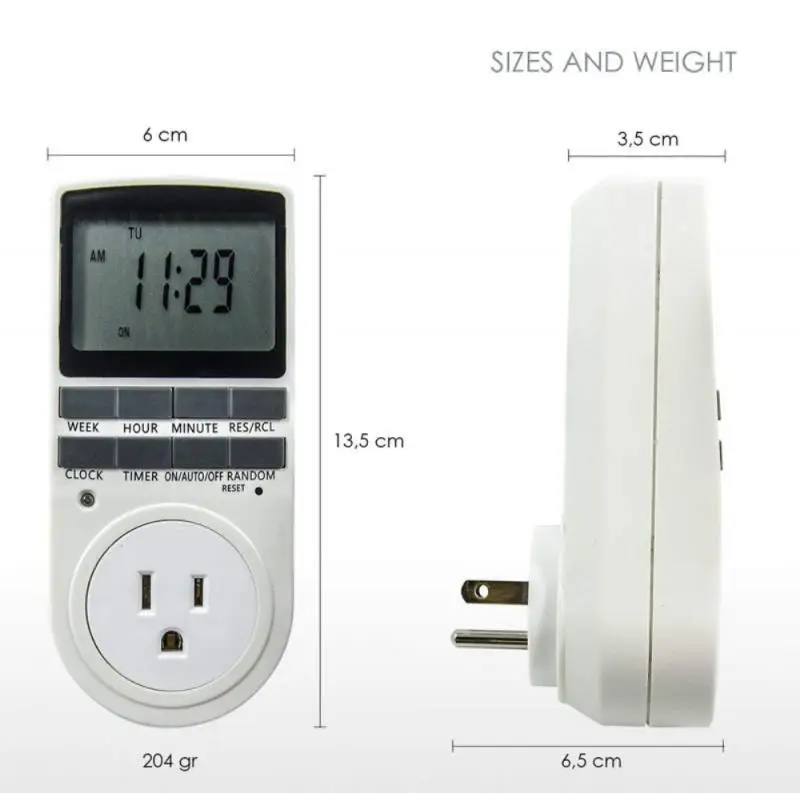 Electronic Digital Timer Switch EU UK US  Kitchen Timer 24 Hour Cyclic Programmable Timing Socket Energy Saving Digital Kitchen