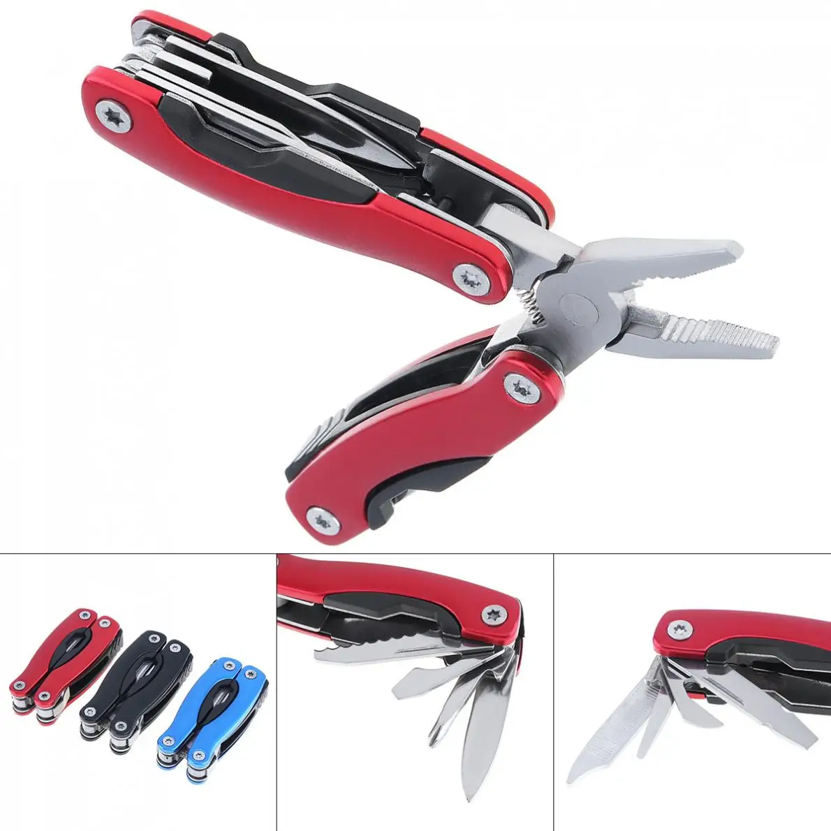 

Mini Multifunction Accessories Built-in Type Combination Folding Pliers Tool with Hand Polished Surface Treatment and Nylon Bag