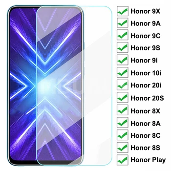

9H Protective Glass on For Huawei Honor 9X 9A 9C 9S 8X 8A 8C 8S Tempered Screen Protector Honor 9i 10i 20i 20S Play Glass Film