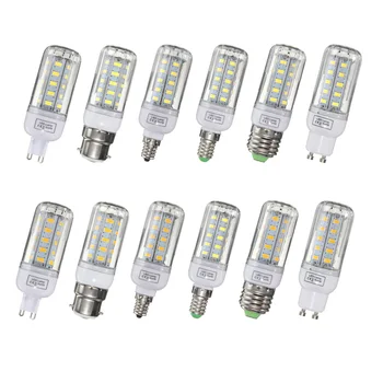 

E27/E14/E12/B22/G9/GU10 Dimmable 7W AC220V LED Bulb White/Warm White 36 SMD 5730 Corn Light Lamp