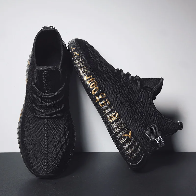 

2019 Spring New Style Fly Netting MD Sole Soft-Sole Anti-slip Cool Versatile Trend of Fashion Running Shoes Breathable MEN'S SHO