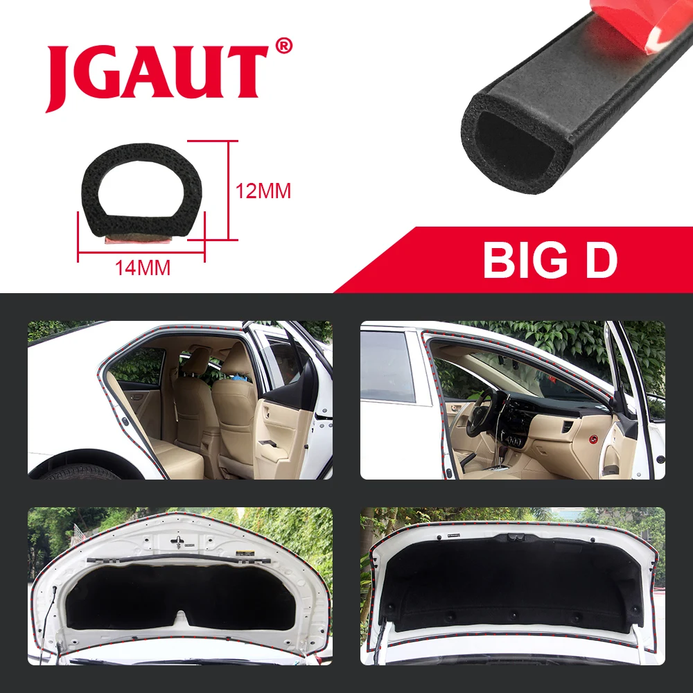 

400CM Rubber Strip Edge Trim Seal Damping Sound Insulation Weatherstrip Door Truck Engine Hood Edge Airtight Adhesive Strip