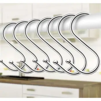 

None Multifunctional S-Shape Kitchen Hanging Hook Clothes Hanger Decoration 1 Pc