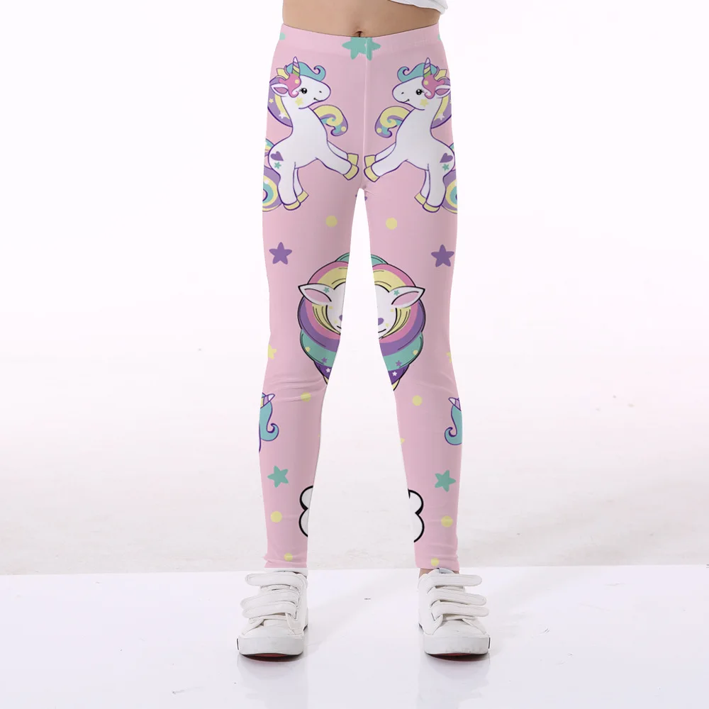 Women's Holographic Lilac Unicorn Leggings High Waist