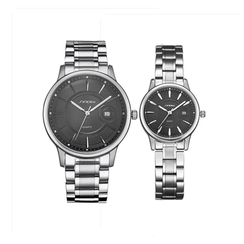 Часы для пар модные мужские и женские часы влюбленных роскошные из нержавеющей