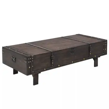

vidaXL Coffee Table Solid Wood Vintage Style 120x55x35 cm Table Basse Bois Massif Style