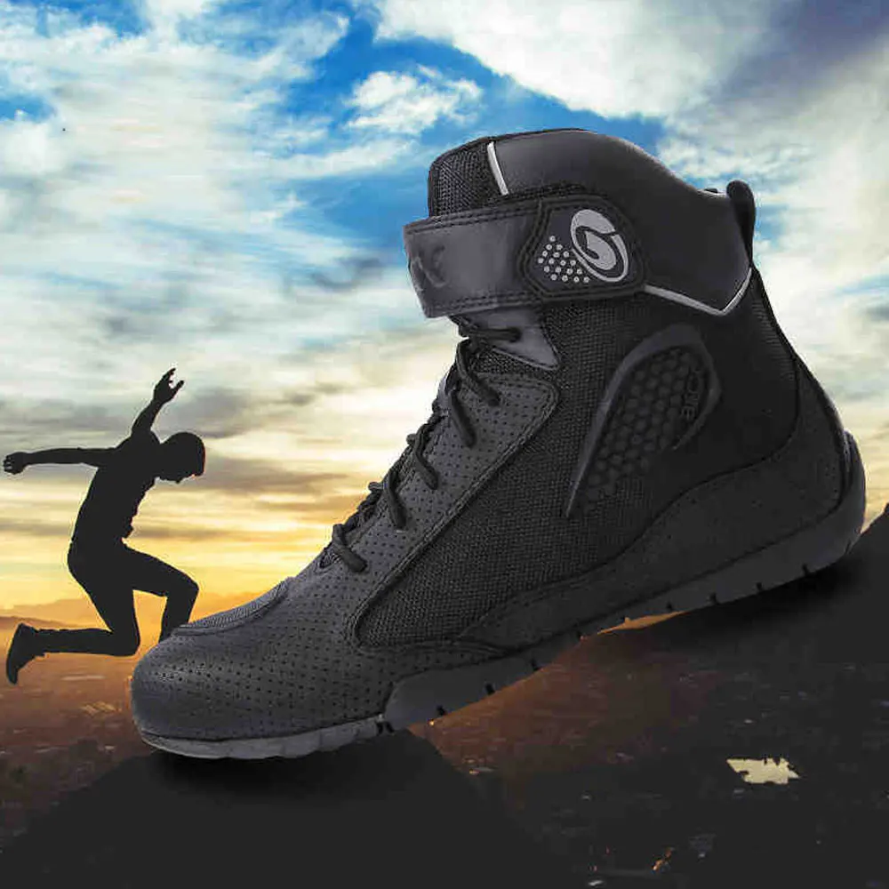 

ARCX Motorcycle Boots Men Motorcycle Shoes Moto Riding Boots Breathable Motorbike Biker Chopper Cruiser Touring Ankle Shoes