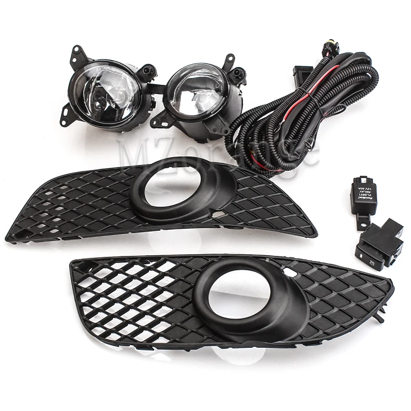All items for a set MZORANGE противотуманный светильник H11 для Mitsubishi Lancer-ex 08-13 передний бампер решетка вождения противотуманная фара с проводкой выключатель проводки комплект - Цвет: All items for a set