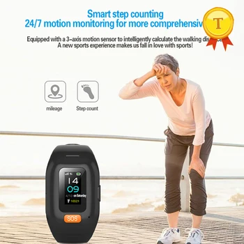 

2020 Patient GPS Locator SOS Tracking Device Elderly Watch alarm clock find watch Louder Speaker Long Standby GPS Watch man