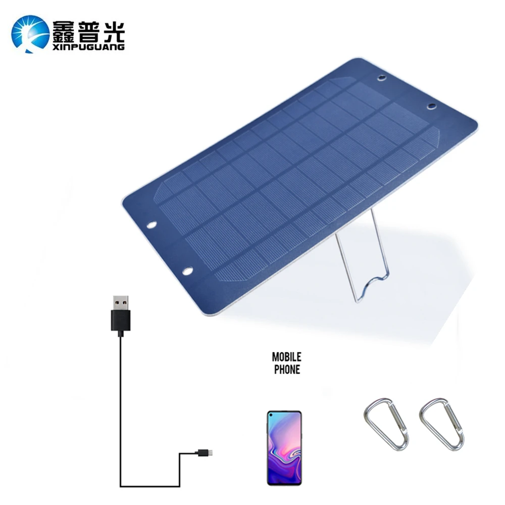 6V 6W Solar Panel Portable Mini Charger 5V 1A USB Output Monocrystalline Cell Outdoor Mobile Phone Power Bank Charging | Электроника