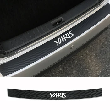 

Car Trunk Rear Guard Plate Sticker 3D Carbon Fiber Film Decor For Toyota Yaris Car Rear Bumper Trunk Stickers Auto Accessories