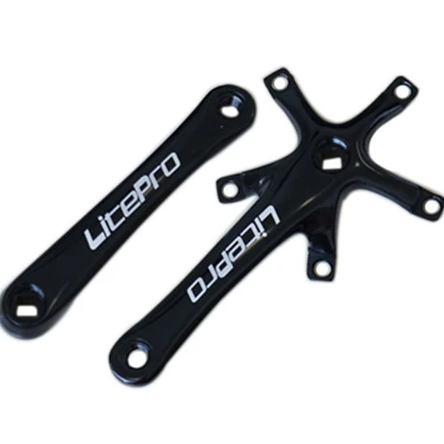 Black crank Litepro трек велосипедный шатун бензопила 130BCD 41T 45T 47T 53T 56T 58T одна скорость BMX цепь колеса 170 мм складной велосипед рукоятка - Color: Black crank