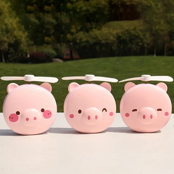 

Pig Beauty Portable Led Mirror Pocket Fan Usb Charging Mini Handheld Fan With Mirror Led Light Portable Small Fan