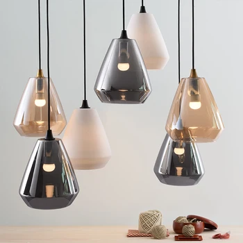 

Modern Glass LED Pendant Lamp for Living Room Metal Pendant Lights Home Decor Dining Room Lighting Loft Hanging Lamps Suspension