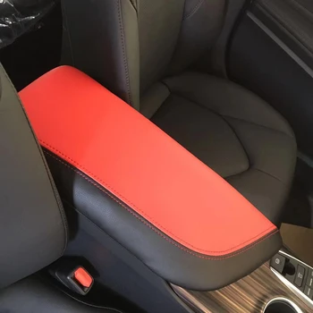

Box Microfiber Car Armrest Mat Handrail Surface For Toyota Camry 2018-20 Red Leather