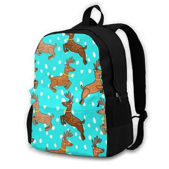 

Men WomenDeer And Snowflakes Backpack Students High Middle School Bags For Laptop Travel Backpacks