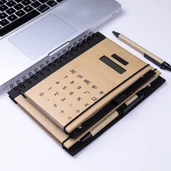 Bloc notes multifonction avec calculatrice solaire, bloc notes A5 et A6, fournitures pour entreprises, calculatrice en papier avec énergie solaire 
