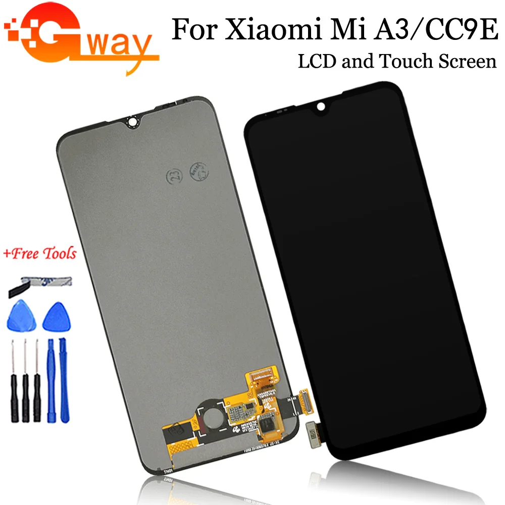 

6.01" Original Super AMOLED For Xiaomi Mi A3 LCD Display+Touch Screen Digitizer Assembly Replacement Parts For Xiaomi CC9e LCD