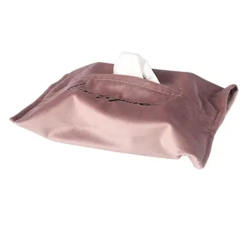 

European Style Velvet Tissue Box Pumping Napkin Cover Classical Paper Holder Storage Bag Wedding Room Car Hotel Decorative