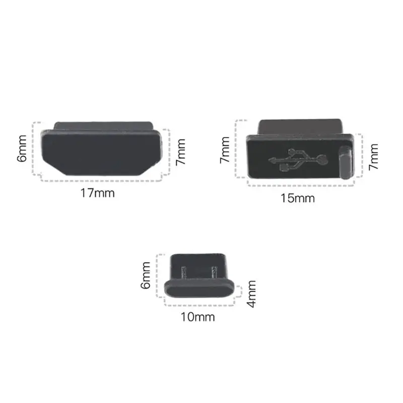 3 шт./компл. силиконовая Пылезащитная заглушка для DJI Smart контроллер HDMI/USB/type-C Интерфейс Пылезащитная Крышка для DJI Mavic 2 аксессуары