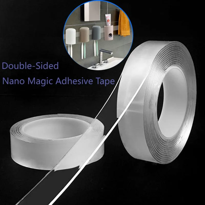 

Double-Sided Nano Magic Tape Traceless Adhesive Tape Removable Sticker Super Sterke Dubbelzijdige Wasbare Tape
