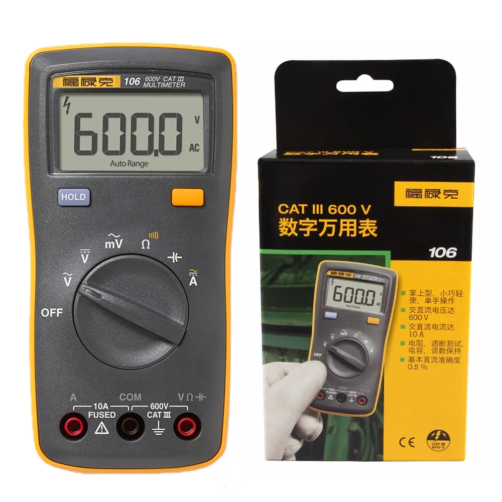 Бесплатная доставка Новый портативный цифровой мини-мультиметр Fluke 106 |
