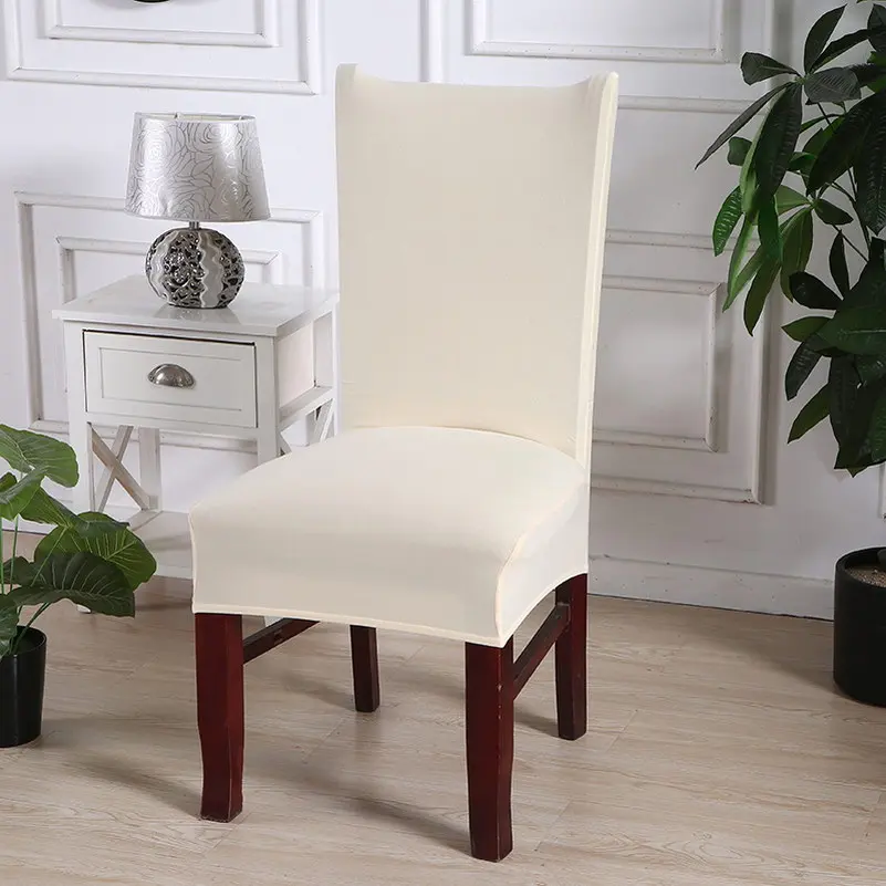 Modern Solid color Stretch Elastic Chair Covers Spandex Removable Slipcovers Chair cover for Dining room Banquet Wedding Kitchen