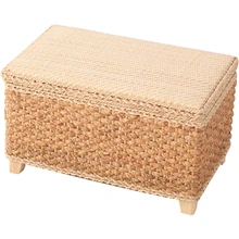 Ротанговое плетение допуск табурет для хранения может сидеть ведро бытовой ремень крышка соломенное плетение много функций допуск табурет