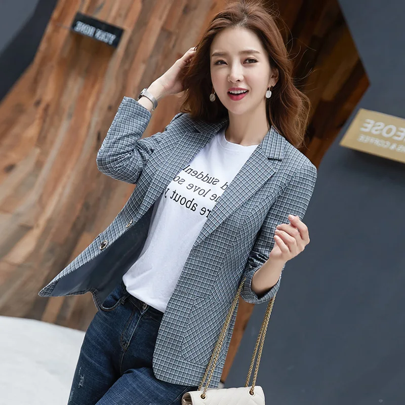 

Pattern Small Suit Coat Women's Autumn And Winter New Style Slim Fit Elegant Women's Casual Korean-style Fashion Network Red Bla