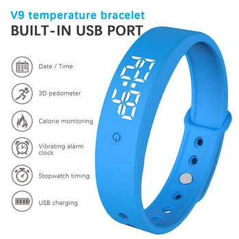 

Temperature Measure Smart Bracelet Heart Rate Smart Watch ECG+PPG Monitor Blood Pressure Wristband IP67 Waterproof Alarm Clock