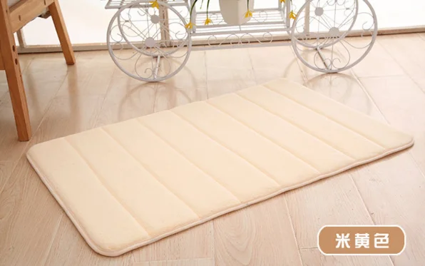 Cream Color 40*60 см коврик для ванной комнаты влагопоглащающая поверхность ворсистый коврик пены памяти коврик для ванной комнаты кухонный пол tapis salle de bain - Цвет: Cream Color