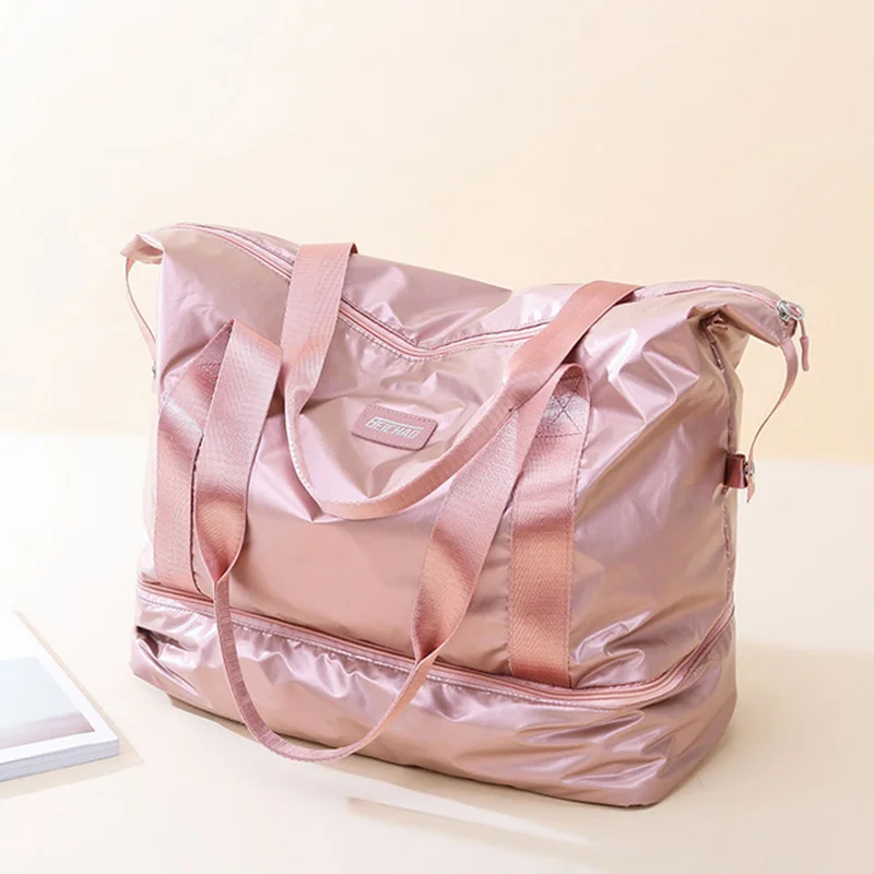Дорожная сумка для сухой и влажной уборки разделения фитнес сумка Фитнес Сумочка для путешествий на открытом воздухе независимые туфли Спортивная сумка на плечо сумка - Цвет: Pink
