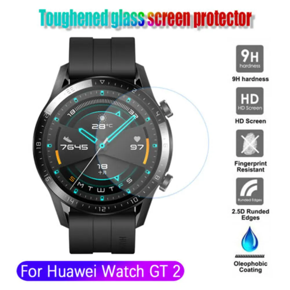 2 шт. пленка для часов, защита экрана, защита от падения, устойчивая к царапинам, замена, Защитное стекло для смартфонов, HD защита для huawei GT1 GT2