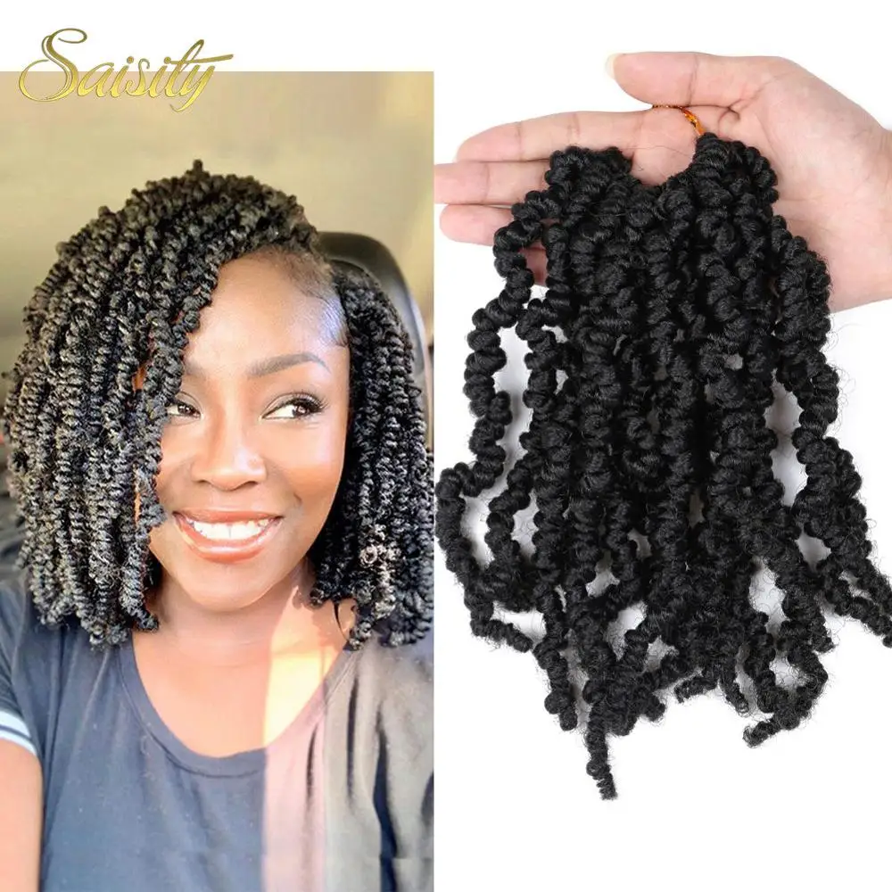 

Saisity synthetic extensions Spring Twist crotchet braiding hair passion twists ombre Bomb twist fluffy pre-looped hair