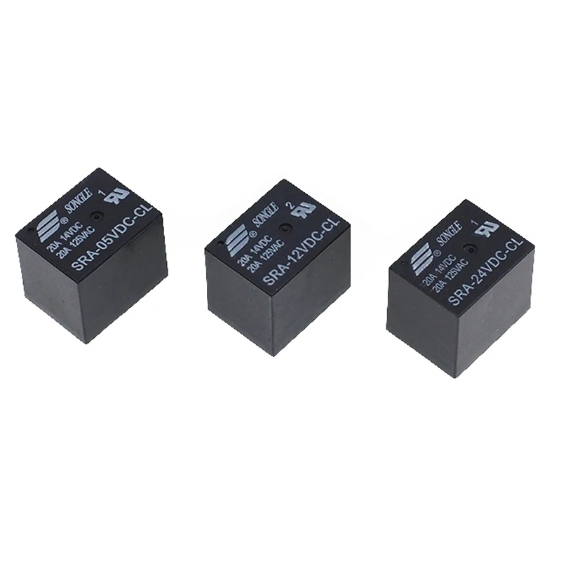 5 шт. В 12 24 20 А реле питания постоянного тока SRA-05VDC-CL SRA-12VDC-CL SRA-24VDC-CL контактов