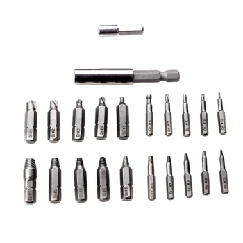 

22Pcs Screw Extractor,Damaged Screw Extractor Kit,Easy Out Extractor Set, Magnetic Extension Bit Holder and Adapter for Damaged