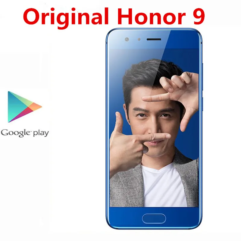 Original Honor 9 4G LTE Mobile Phone 6GB RAM 128GB ROM 20.0MP+12.0MP+8.0MP 5.15&quot 1920x1080 Kirin 960 Android 7.0 Global Firmware |