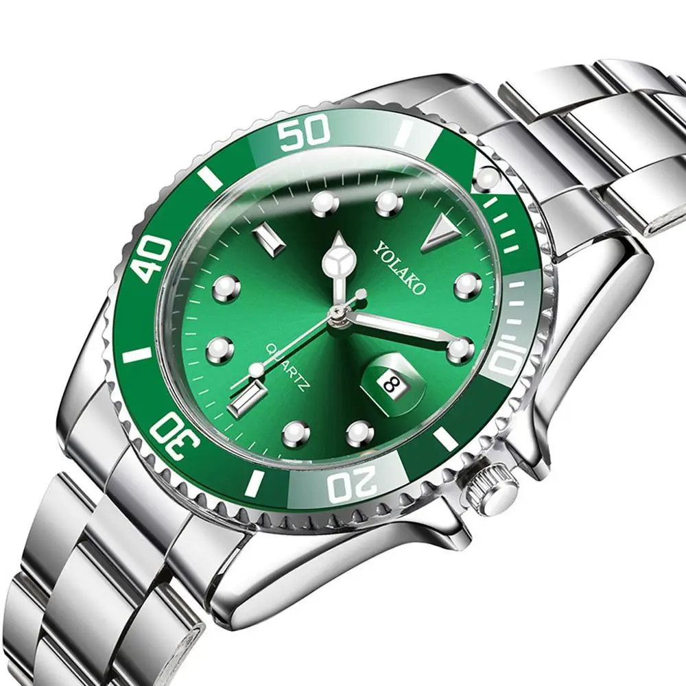 

Watch 2019 Mens Watches Top Brand Luxury Rolexable Watch In Quartz Green Wristwatches Stainless Steel Waterproof Date Clock Male