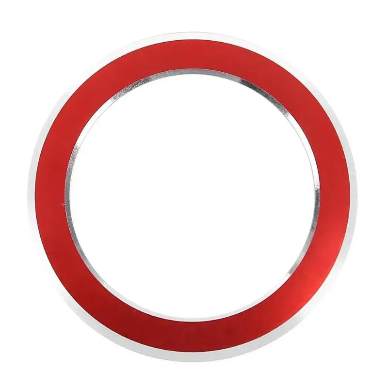 Кнопка остановки двигателя кольцо накладка наклейка алюминиевый сплав для Renault Koleos Fluence Megane CC прочное зажигание отделка кольцо - Название цвета: Red1