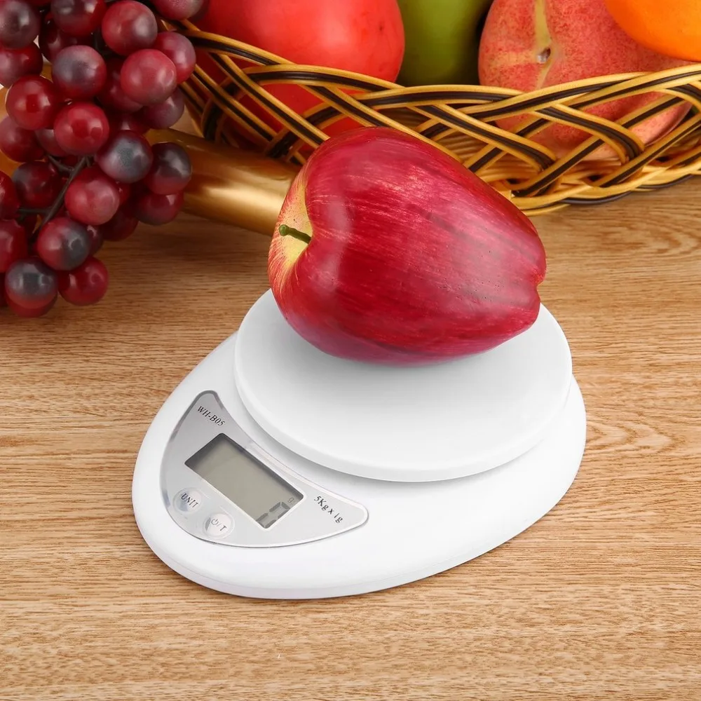 5kg 5000g/1g Digital Scale Kitchen Food Diet Postal Scale Electronic Weight Scales Balance Weighting Tool LED Electronic WH-B05