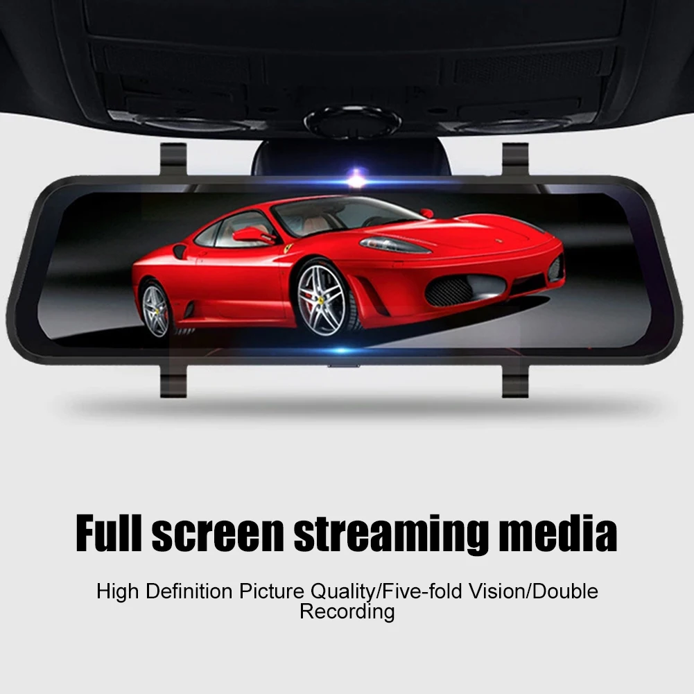 

10in Car DVR High Definition Dash Cam Recorder with Rear View Camera Night Vision NJ88