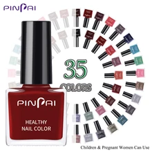 Pinpai, 35 цветов, натуральный, нетоксичный, на водной основе, Очищаемый лак для ногтей, для детей, для беременных женщин, лак для ногтей, легко снимается, лак для ногтей, 6 мл