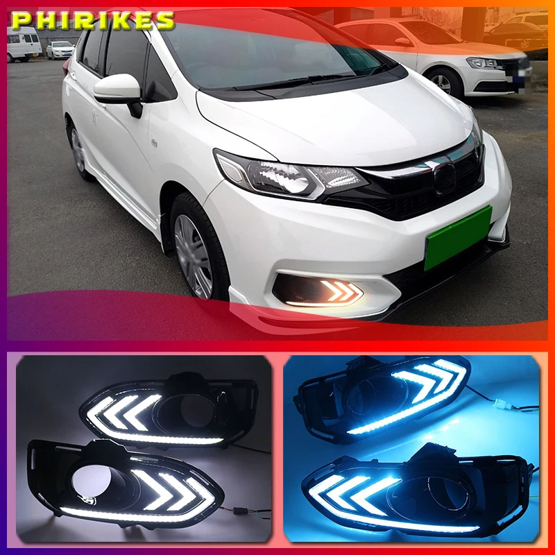 

Дневные ходовые огни для Honda jazz fit 2018 2019 светодиодный 2 шт.