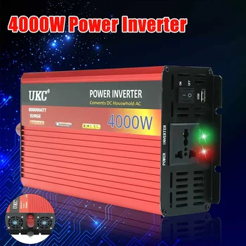 

Inverter 12V 220V 4000W Solar Power Voltage Transformer Modified Sine Wave Power Inverter DC12V to AC220V Converter USB