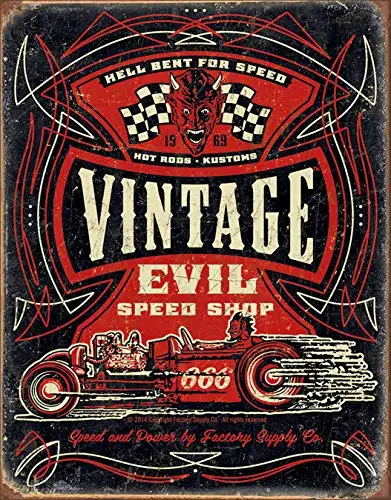 Vintage Evil Безнадежное предприятие Ride Free Оловянная картина «металлические номерные знаки» Оловянная вывеска настенная декоративная доска Ретро бар и бар оловянный постер - Цвет: Vintage Evil