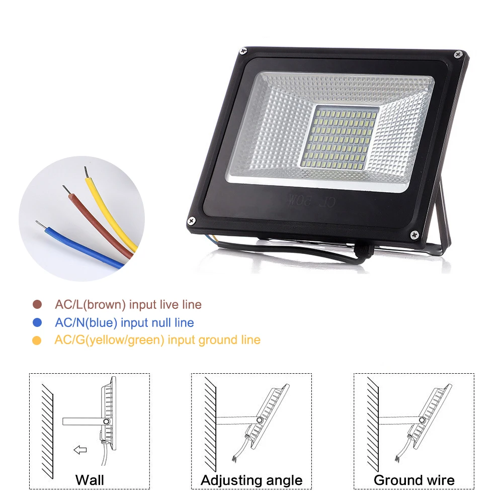 projecteur led imperméable conforme la norme éclairage large lumière blanche idéal pour