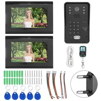

Video Doorbell 7\" Doorbell Camera LCD Video Door Phone Intercom Doorbell Kit 2 Monitors TFT LCD Screen Night Remote APP Unlock