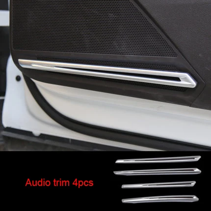 Audio trim Для Volkswagen Tiguan- ABS Хромированная Аудио отделка 4 шт - Цвет: Audio trim