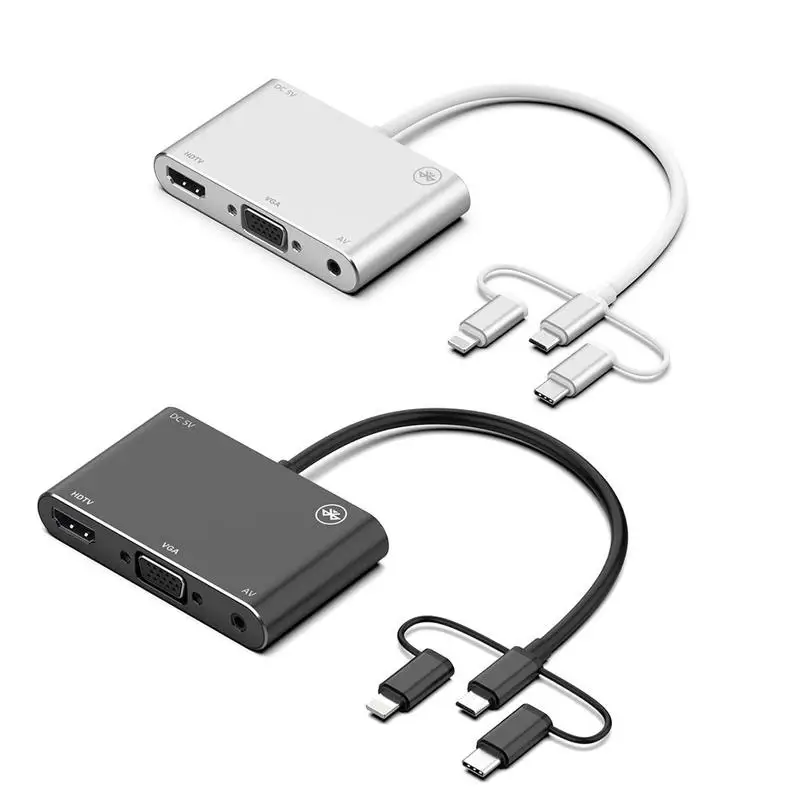 Для Android type-c три-в-одном экран-hdmi/vga/av Tv Hd кабель аудио транссоединение