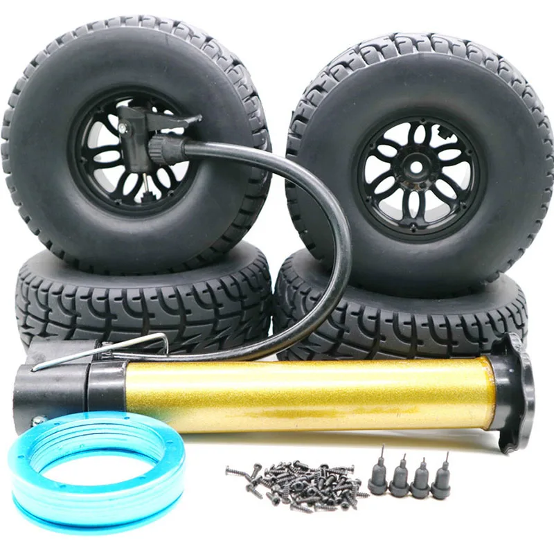 

1/10 RC natural Rubber Run flat Car Wheel Tires remote control car foot climbing car Tyre parts Toy TRX4 Inflator Give away 1PCS